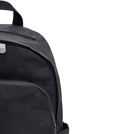 Kipling Delia Backpacks Black Camo Embossed | AU 1571DF